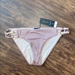 NWT Dolce Vita Beaded Bikini Bottoms in Saddle Lg